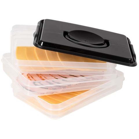 POJEMNIK NA WĘDLINY I SERY ORGANIZER DO LODÓWKI NA WĘDLINĘ SER 3-POZIOMOWY 3 X 600 ML VILDE 122617 POJEMNIK NA WĘDLINY I SERY ORGANIZER DO LODÓWKI NA WĘDLINĘ SER 3-POZIOMOWY 3 X 600 ML VILDE 122617