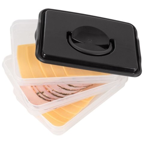 POJEMNIK NA WĘDLINY I SERY ORGANIZER DO LODÓWKI NA WĘDLINĘ SER 3-POZIOMOWY 3 X 600 ML VILDE 122617 POJEMNIK NA WĘDLINY I SERY ORGANIZER DO LODÓWKI NA WĘDLINĘ SER 3-POZIOMOWY 3 X 600 ML VILDE 122617