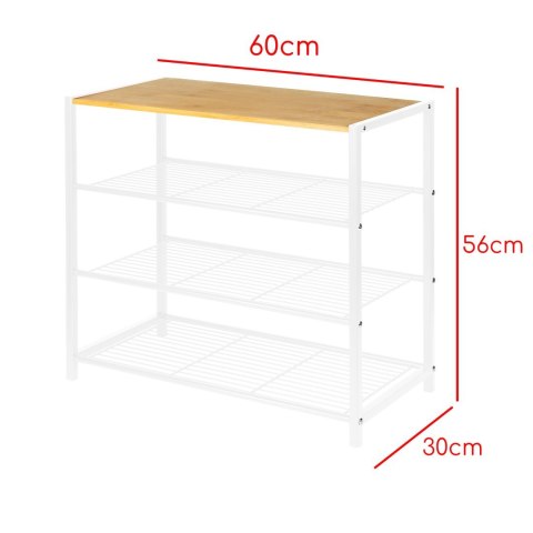 PÓŁKA REGAŁ STOJAK NA BUTY 4-POZIOMOWA 60X30X56CM BRUNBESTE BB-3556 PÓŁKA REGAŁ STOJAK NA BUTY 4-POZIOMOWA 60X30X56CM BRUNBESTE BB-3556