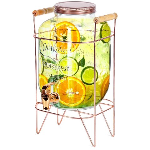 SŁÓJ SŁOIK DO NAPOJÓW Z KRANIKIEM I STOJAKIEM KRAN NA NAPOJE WODĘ LEMONIADĘ 5.5L RÓŻOWE ZŁOTO VILDE 139603 SŁÓJ SŁOIK DO NAPOJÓW Z KRANIKIEM I STOJAKIEM KRAN NA NAPOJE WODĘ LEMONIADĘ 5.5L RÓŻOWE ZŁOTO VILDE 139603
