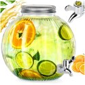 SŁÓJ SŁOIK DO NAPOJÓW Z KRANIKIEM SZKLANY DYSTRYBUTOR NA NAPOJE KULKA 5.5L EXCELLENT HOUSEWARE 139774 SŁÓJ SŁOIK DO NAPOJÓW Z KRANIKIEM SZKLANY DYSTRYBUTOR NA NAPOJE KULKA 5.5L EXCELLENT HOUSEWARE 139774