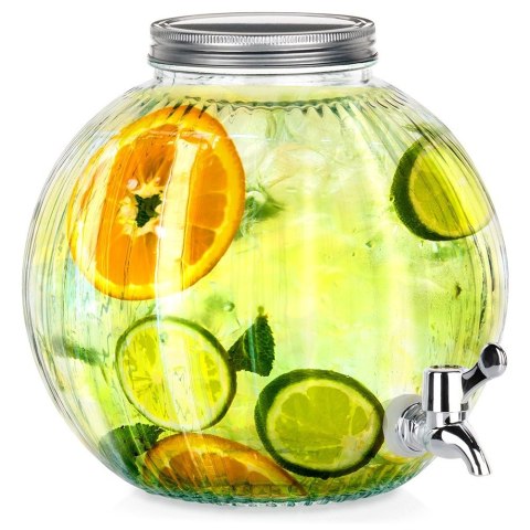 SŁÓJ SŁOIK DO NAPOJÓW Z KRANIKIEM SZKLANY DYSTRYBUTOR NA NAPOJE KULKA 5.5L EXCELLENT HOUSEWARE 139774 SŁÓJ SŁOIK DO NAPOJÓW Z KRANIKIEM SZKLANY DYSTRYBUTOR NA NAPOJE KULKA 5.5L EXCELLENT HOUSEWARE 139774