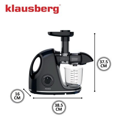 SOKOWIRÓWKA WOLNOOBROTOWA 150W DO OWOCÓW I WARZYW COLD PRESS KLAUSBERG KB-7861 SOKOWIRÓWKA WOLNOOBROTOWA 150W DO OWOCÓW I WARZYW COLD PRESS KLAUSBERG KB-7861