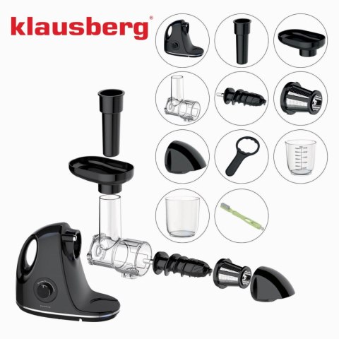 SOKOWIRÓWKA WOLNOOBROTOWA 150W DO OWOCÓW I WARZYW COLD PRESS KLAUSBERG KB-7861 SOKOWIRÓWKA WOLNOOBROTOWA 150W DO OWOCÓW I WARZYW COLD PRESS KLAUSBERG KB-7861