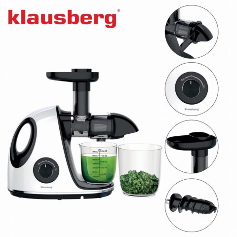 SOKOWIRÓWKA WOLNOOBROTOWA 150W DO OWOCÓW I WARZYW COLD PRESS KLAUSBERG KB-7864 SOKOWIRÓWKA WOLNOOBROTOWA 150W DO OWOCÓW I WARZYW COLD PRESS KLAUSBERG KB-7864