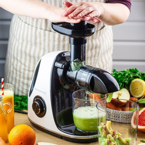 SOKOWIRÓWKA WOLNOOBROTOWA 150W DO OWOCÓW I WARZYW COLD PRESS KLAUSBERG KB-7864 SOKOWIRÓWKA WOLNOOBROTOWA 150W DO OWOCÓW I WARZYW COLD PRESS KLAUSBERG KB-7864