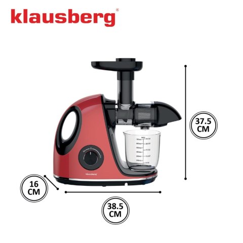 SOKOWIRÓWKA WOLNOOBROTOWA 150W DO OWOCÓW I WARZYW COLD PRESS KLAUSBERG KB-7865 SOKOWIRÓWKA WOLNOOBROTOWA 150W DO OWOCÓW I WARZYW COLD PRESS KLAUSBERG KB-7865