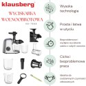 SOKOWIRÓWKA WOLNOOBROTOWA 150W DO OWOCÓW I WARZYW COLD PRESS KLAUSBERG KB-7868