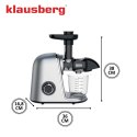 SOKOWIRÓWKA WOLNOOBROTOWA 150W DO OWOCÓW I WARZYW COLD PRESS KLAUSBERG KB-7868