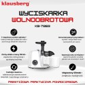 SOKOWIRÓWKA WOLNOOBROTOWA 150W DO OWOCÓW I WARZYW COLD PRESS KLAUSBERG KB-7869