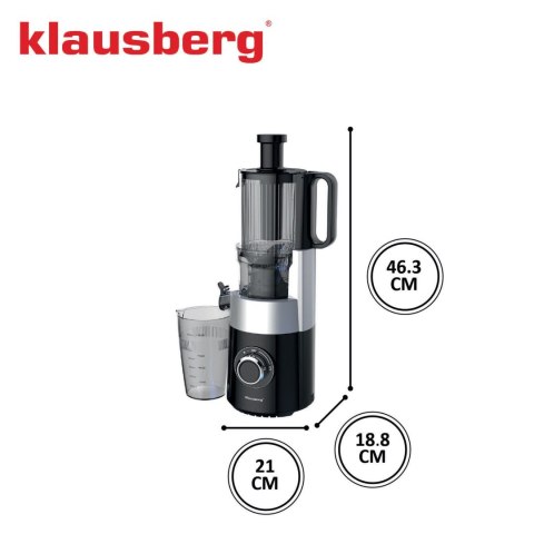 SOKOWIRÓWKA WOLNOOBROTOWA 180W DO OWOCÓW I WARZYW COLD PRESS KLAUSBERG KB-7871