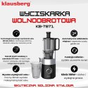 SOKOWIRÓWKA WOLNOOBROTOWA 180W DO OWOCÓW I WARZYW COLD PRESS KLAUSBERG KB-7871