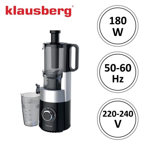 SOKOWIRÓWKA WOLNOOBROTOWA 180W DO OWOCÓW I WARZYW COLD PRESS KLAUSBERG KB-7871