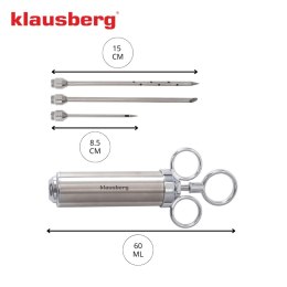 STRZYKAWKA DO MARYNOWANIA PEKLOWANIA MIĘSA 60ML STALOWA KLAUSBERG KB-7842