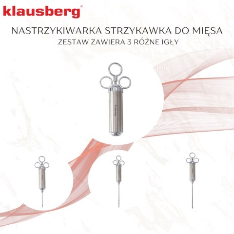 STRZYKAWKA DO MARYNOWANIA PEKLOWANIA MIĘSA 60ML STALOWA KLAUSBERG KB-7842