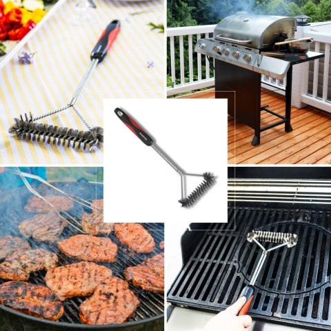 SZCZOTKA DO CZYSZCZENIA GRILLA, STAL NIERDZEWNA, UCHWYT Z TWORZYWA, KLAUSBERG KB-7898