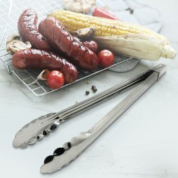 SZCZYPCE METALOWE KUCHENNE GRILLOWE DO GRILLA GRILL 35CM MAESTRO MR-1015-35