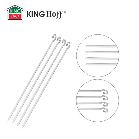 SZPIKULCE NA SZASZŁYKI, DO GRILLA, 4 SZT, 35,8CM, STAL NIERDZEWNA, KINGHOFF KH-1914 SZPIKULCE NA SZASZŁYKI, DO GRILLA, 4 SZT, 35,8CM, STAL NIERDZEWNA, KINGHOFF KH-1914