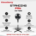 WENTYLATOR PODŁOGOWY Z PILOTEM I TIMEREM 40CM 50W KLAUSBERG KB-7885