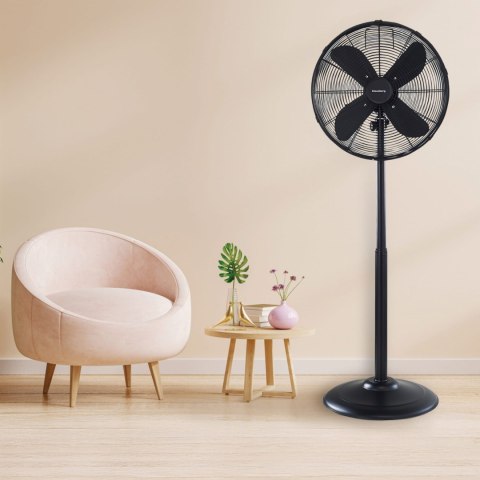 WENTYLATOR STOJĄCY PODŁOGOWY 40CM 50W METALOWY KLAUSBERG KB-7860 CZARNY