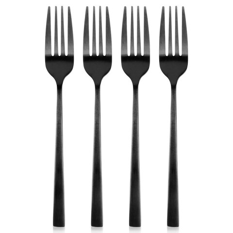 WIDELCZYKI DESEROWE DO CIASTA PRZEKĄSEK STALOWE CZARNE 4-ELE SATYNA EXCELLENT HOUSEWARE 139771 WIDELCZYKI DESEROWE DO CIASTA PRZEKĄSEK STALOWE CZARNE 4-ELE SATYNA EXCELLENT HOUSEWARE 139771