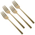 WIDELCZYKI DESEROWE DO CIASTA PRZEKĄSEK STALOWE ZŁOTE 4-ELE SATYNA EXCELLENT HOUSEWARE 139768 WIDELCZYKI DESEROWE DO CIASTA PRZEKĄSEK STALOWE ZŁOTE 4-ELE SATYNA EXCELLENT HOUSEWARE 139768