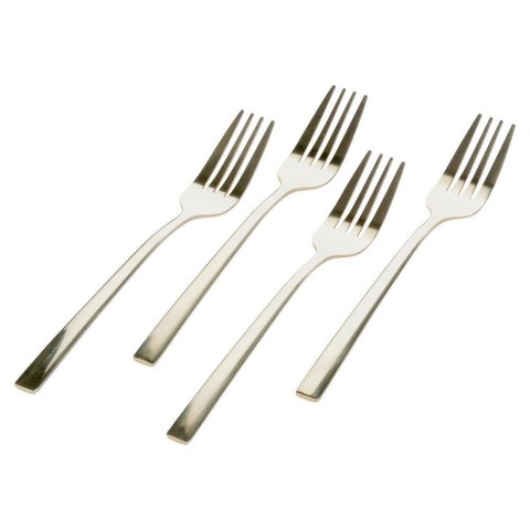 WIDELCZYKI DESEROWE DO CIASTA PRZEKĄSEK STALOWE ZŁOTE 4-ELE SATYNOWE EXCELLENT HOUSEWARE 139745 WIDELCZYKI DESEROWE DO CIASTA PRZEKĄSEK STALOWE ZŁOTE 4-ELE SATYNOWE EXCELLENT HOUSEWARE 139745