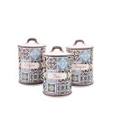 ZESTAW 3 POJEMNIKÓW CERAMICZNYCH NA KAWĘ HERBATĘ I CUKIER MAESTRO HOLIDAY IN PORTO MR-20005-03CS
