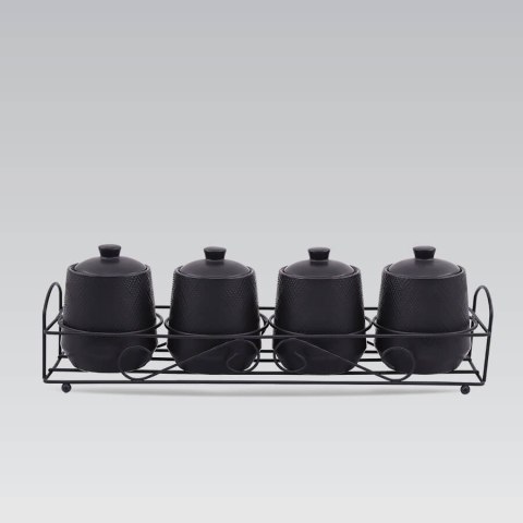 ZESTAW 4 POJEMNIKÓW NA PRZYPRAWY MAESTRO BLACK MR-20001-04CS ZESTAW 4 POJEMNIKÓW NA PRZYPRAWY MAESTRO BLACK MR-20001-04CS