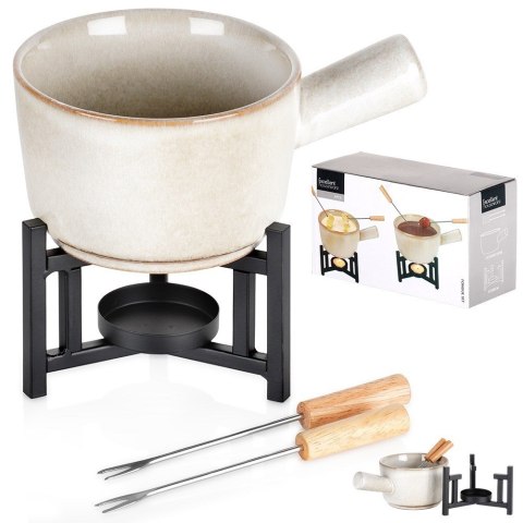 ZESTAW DO FONDUE PORCELANOWY KUBEK 450 ML 4 ELEMENTY EXCELLENT HOUSEWARE 259693 ZESTAW DO FONDUE PORCELANOWY KUBEK 450 ML 4 ELEMENTY EXCELLENT HOUSEWARE 259693