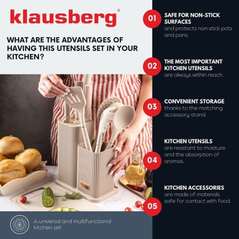 ZESTAW NOŻY KUCHENNYCH W BLOKU Z PRZYBORAMI KUCHENNYMI I DESKĄ DO KROJENIA 12-ELE KLAUSBERG KB-7935 ZESTAW NOŻY KUCHENNYCH W BLOKU Z PRZYBORAMI KUCHENNYMI I DESKĄ DO KROJENIA 12-ELE KLAUSBERG KB-7935