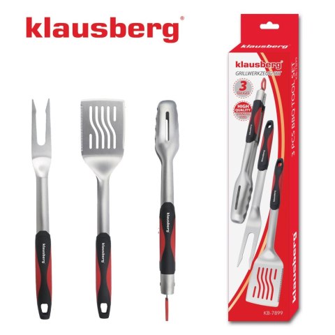 ZESTAW PRZYBORÓW DO GRILLA, 3 ELEMENTY, NARZĘDZIA DO GRILLOWANIA, KLAUSBERG KB-7899 ZESTAW PRZYBORÓW DO GRILLA, 3 ELEMENTY, NARZĘDZIA DO GRILLOWANIA, KLAUSBERG KB-7899