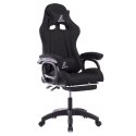 Fotel gamingowy obrotowy z podnóżkiem SNAKE masażer KO33CZ