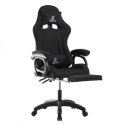 Fotel gamingowy obrotowy z podnóżkiem SNAKE masażer KO33CZ