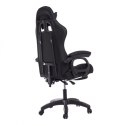 Fotel gamingowy obrotowy z podnóżkiem SNAKE masażer KO33CZ