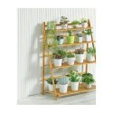 Kwietnik drabinka regał bambusowy na kwiaty 4 półki lakier POL04