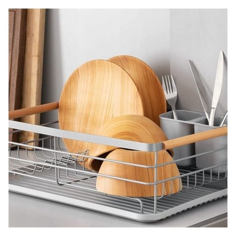 Suszarka do naczyń, ociekacz z tacką 43 x 30,5 x 14 cm szary SU05SZ