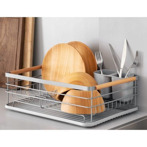 Suszarka do naczyń, ociekacz z tacką 43 x 30,5 x 14 cm szary SU05SZ