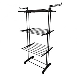 Suszarka na pranie duża pionowa składana, stojąca czarna SU02CZ