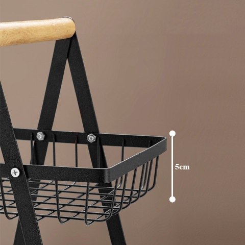 Trzypoziomowy regał, koszyk na owoce i warzywa 34 x 17,5 x 47cm SZ44CZ