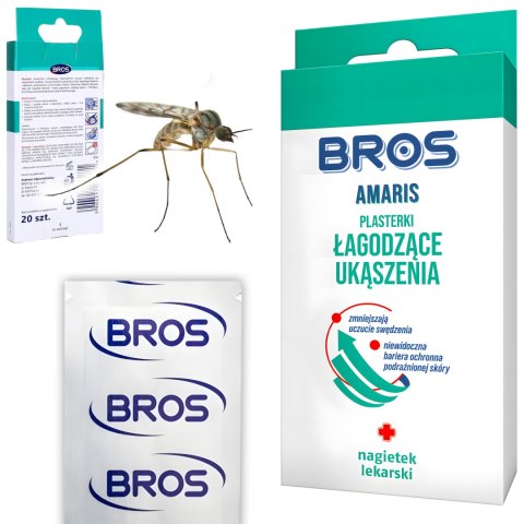 BROS - Amaris - plasterki łagodzące ukąszenia 20szt BROS - Amaris - plasterki łagodzące ukąszenia 20szt