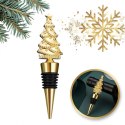 Korek, zatyczka do wina złota świąteczna CHOINKA BOŻE NARODZENIE AB06