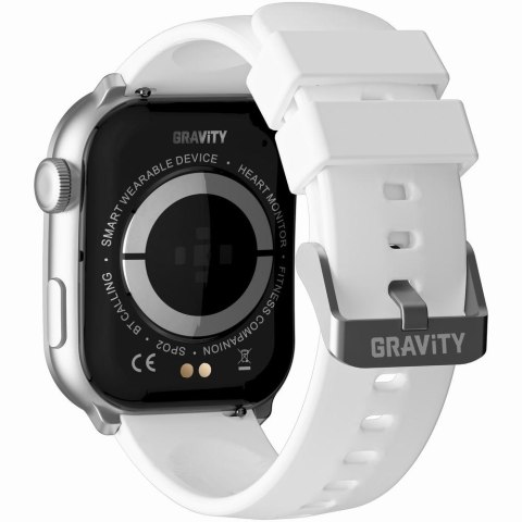Smartwatch Damski GRAVITY GT28-10 Pasek + Bransoleta Biało Srebrny Smartwatch Damski GRAVITY GT28-10 Pasek + Bransoleta Biało Srebrny