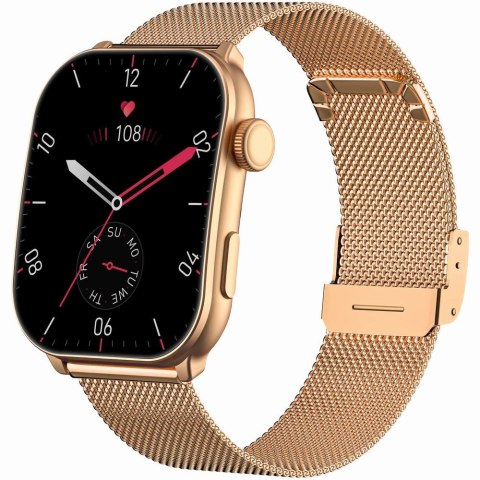 Smartwatch Damski GRAVITY GT28-5 Pasek + Bransoleta Różowe złoto Czarny Smartwatch Damski GRAVITY GT28-5 Pasek + Bransoleta Różowe złoto Czarny