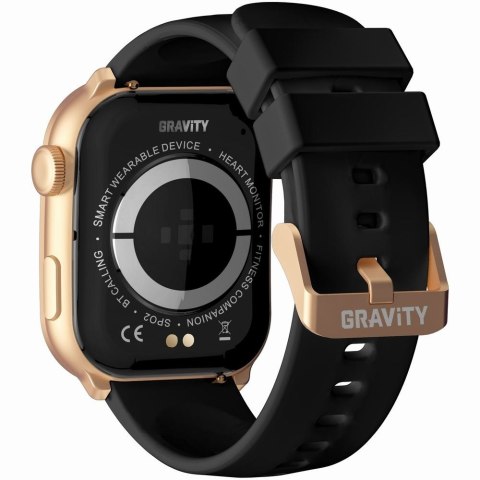 Smartwatch Damski GRAVITY GT28-5 Pasek + Bransoleta Różowe złoto Czarny Smartwatch Damski GRAVITY GT28-5 Pasek + Bransoleta Różowe złoto Czarny