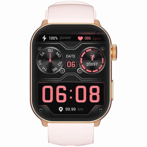 Smartwatch Damski GRAVITY GT28-6 Pasek + Bransoleta Różowe złoto Różowy Smartwatch Damski GRAVITY GT28-6 Pasek + Bransoleta Różowe złoto Różowy