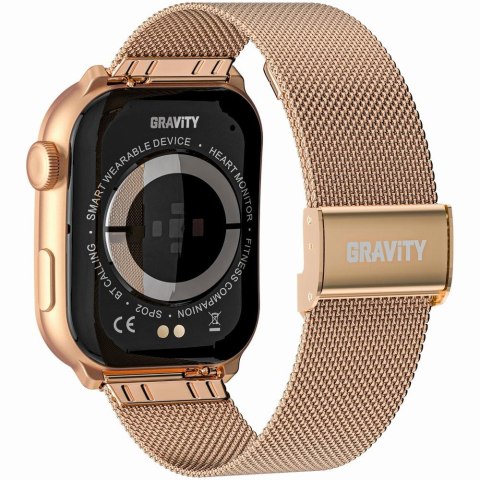 Smartwatch Damski GRAVITY GT28-6 Pasek + Bransoleta Różowe złoto Różowy Smartwatch Damski GRAVITY GT28-6 Pasek + Bransoleta Różowe złoto Różowy