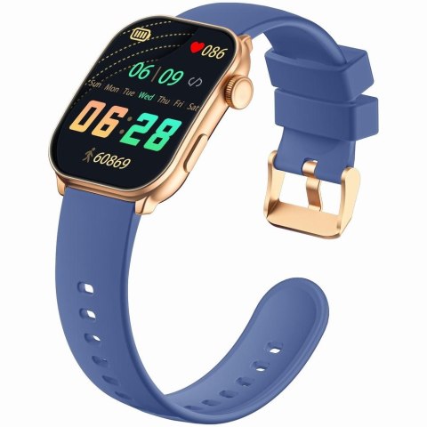Smartwatch Damski GRAVITY GT28-8 Pasek + Bransoleta Różowe złoto Granatowy Smartwatch Damski GRAVITY GT28-8 Pasek + Bransoleta Różowe złoto Granatowy
