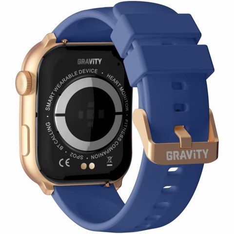 Smartwatch Damski GRAVITY GT28-8 Pasek + Bransoleta Różowe złoto Granatowy Smartwatch Damski GRAVITY GT28-8 Pasek + Bransoleta Różowe złoto Granatowy