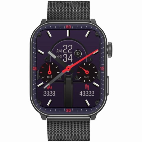 Smartwatch Męski GRAVITY GT28-1 Pasek + Bransoleta Czarny Smartwatch Męski GRAVITY GT28-1 Pasek + Bransoleta Czarny